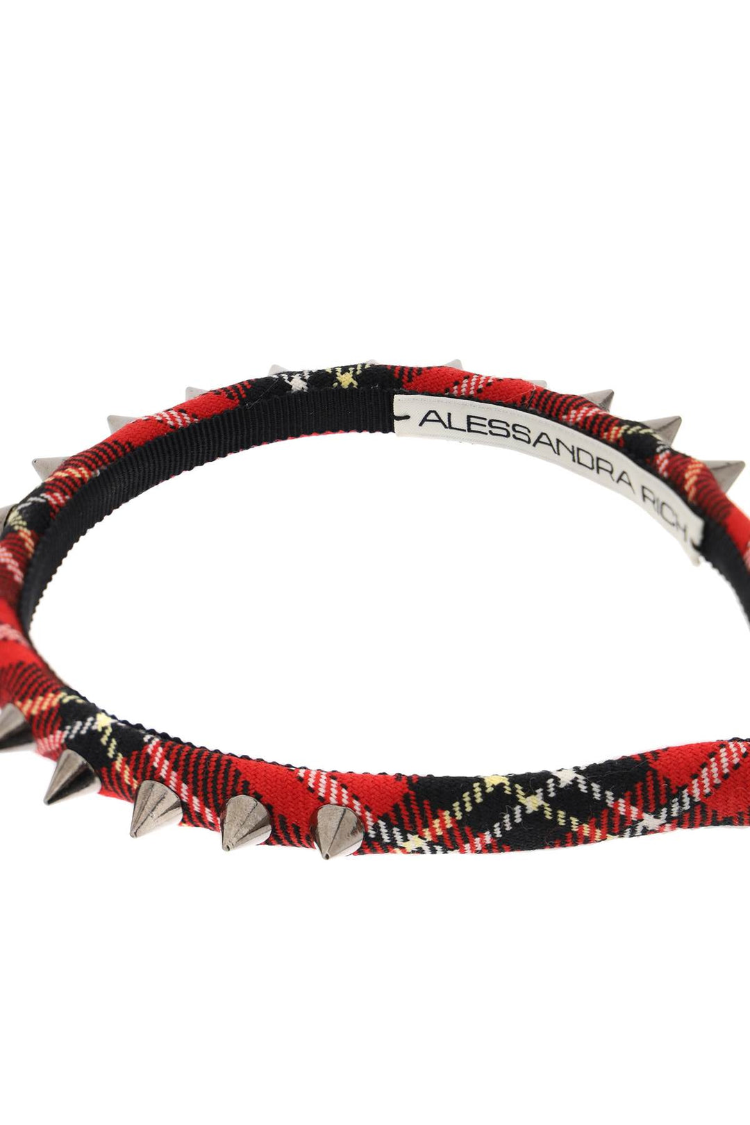 Tartan Headband With Spike - Alessandra Rich - Women