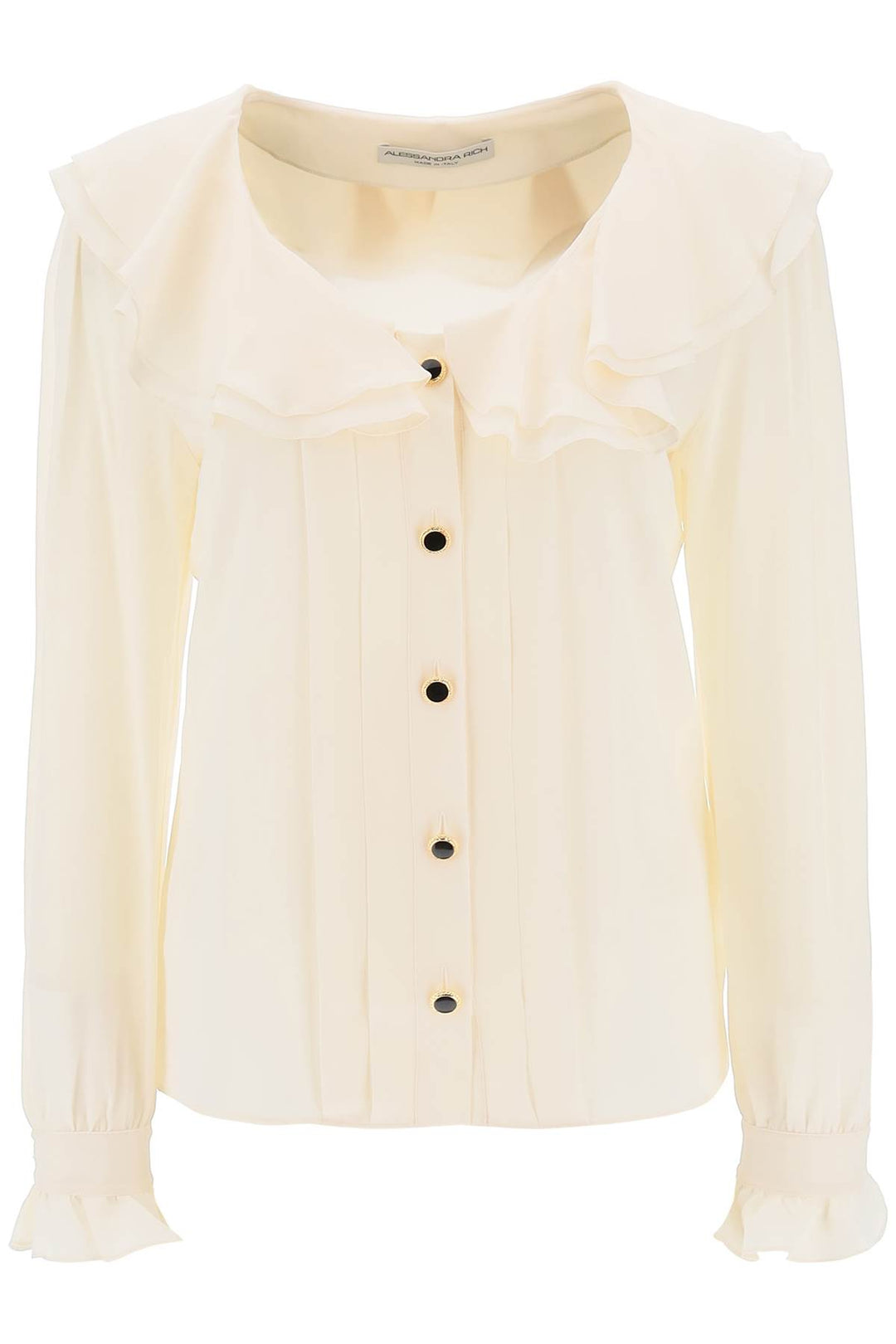 Crepe De Chine Blouse With Frills - Alessandra Rich - Women