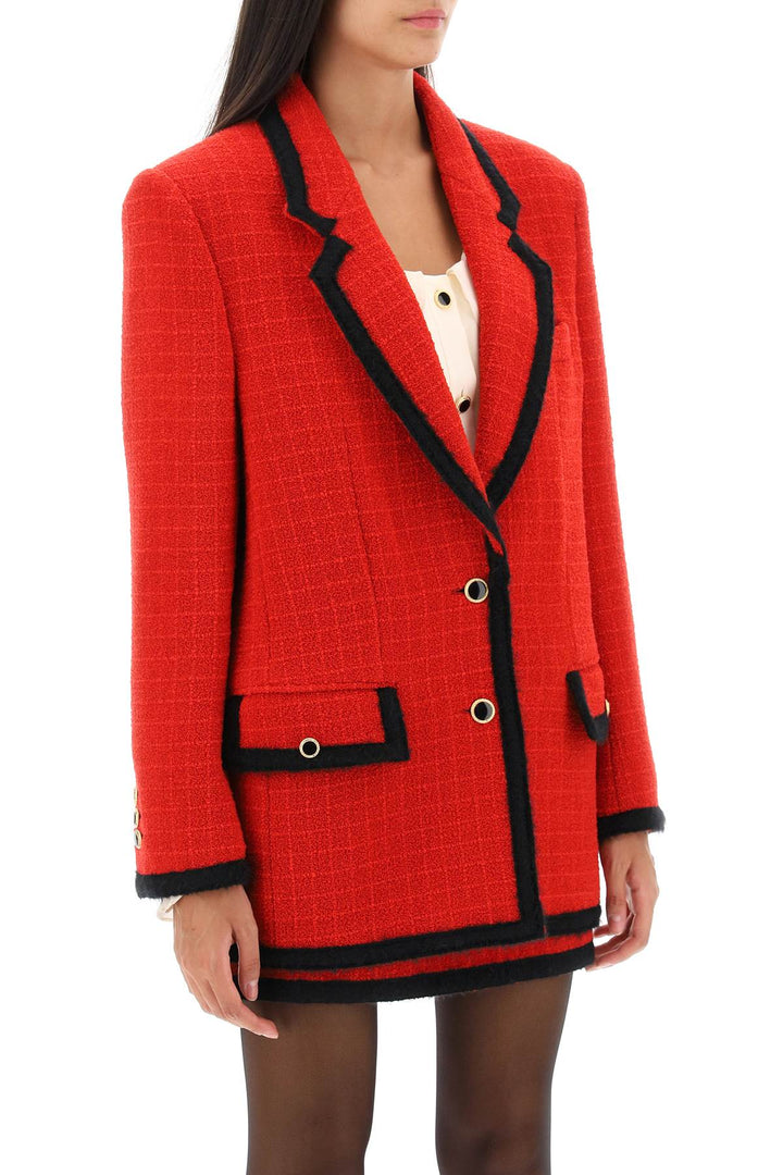 Single Breasted Boucle Tweed Jacket - Alessandra Rich - Women