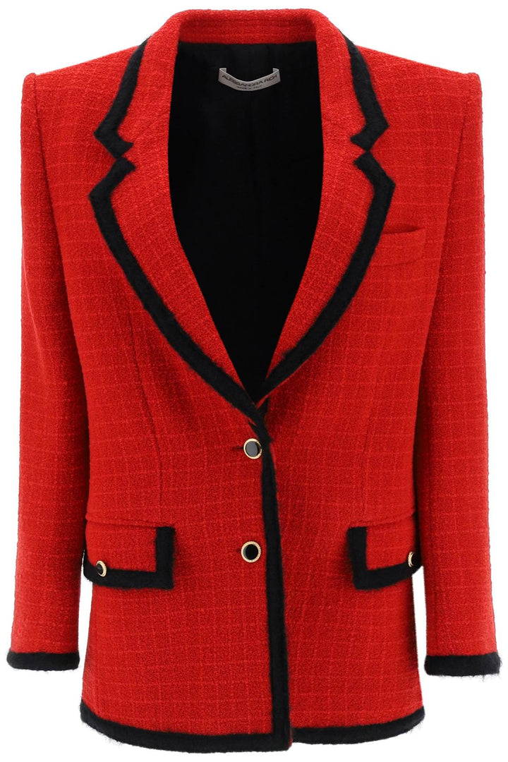 Single Breasted Boucle Tweed Jacket - Alessandra Rich - Women