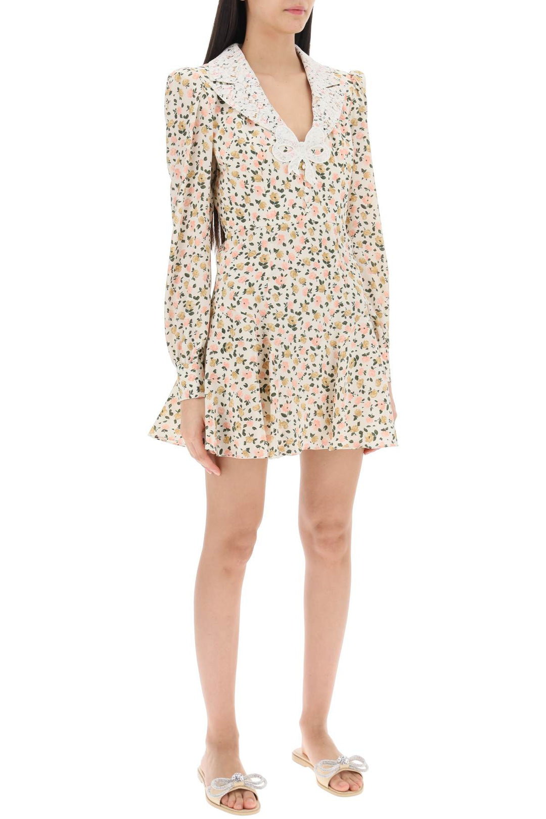 Mini Dress With Lace Collar - Alessandra Rich - Women