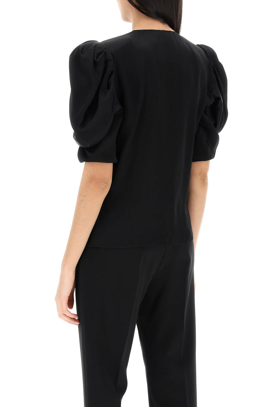 Envers Satin Blouse With Bouffant Sleeves - Alessandra Rich - Women