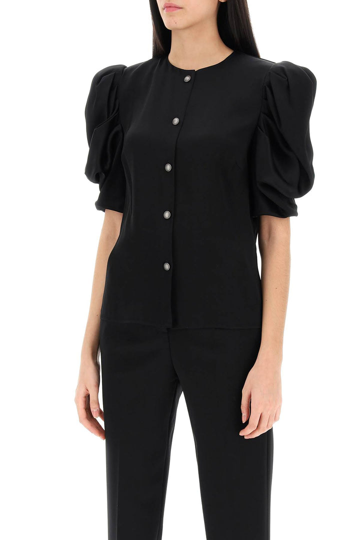 Envers Satin Blouse With Bouffant Sleeves - Alessandra Rich - Women