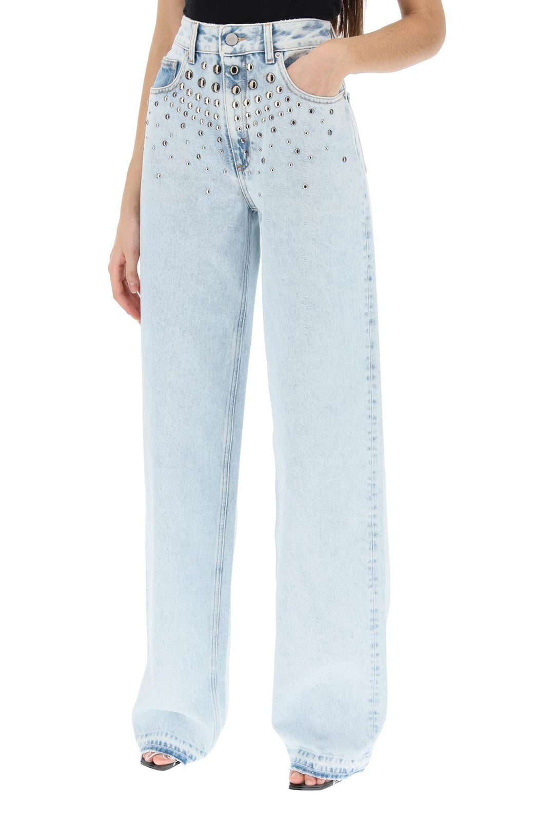 Jeans With Studs - Alessandra Rich - Women