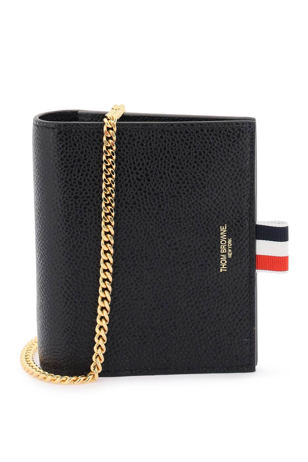 Leather Crossbody Card Holder - Thom Browne - Women