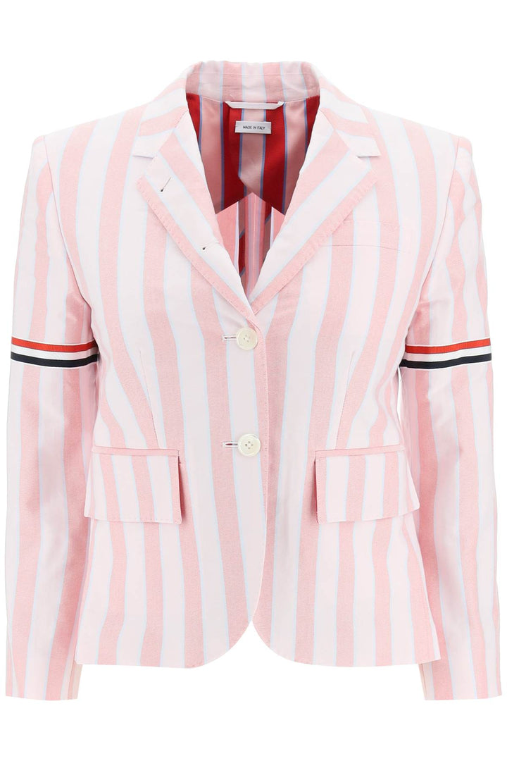 Striped Blazed With Tricolor Details - Thom Browne - Women