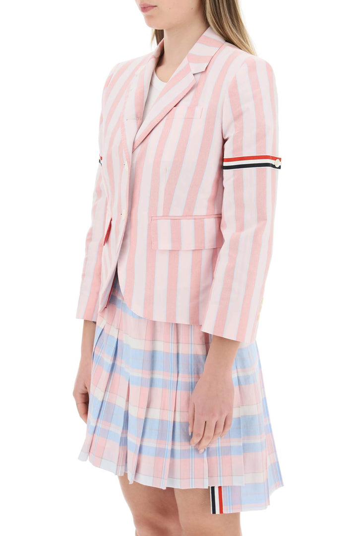 Striped Blazed With Tricolor Details - Thom Browne - Women