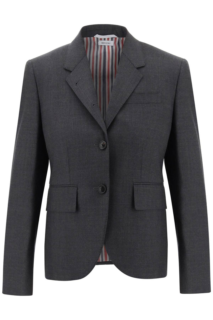 Single Breasted Cropped Jacket In 120's Wool - Thom Browne - Women