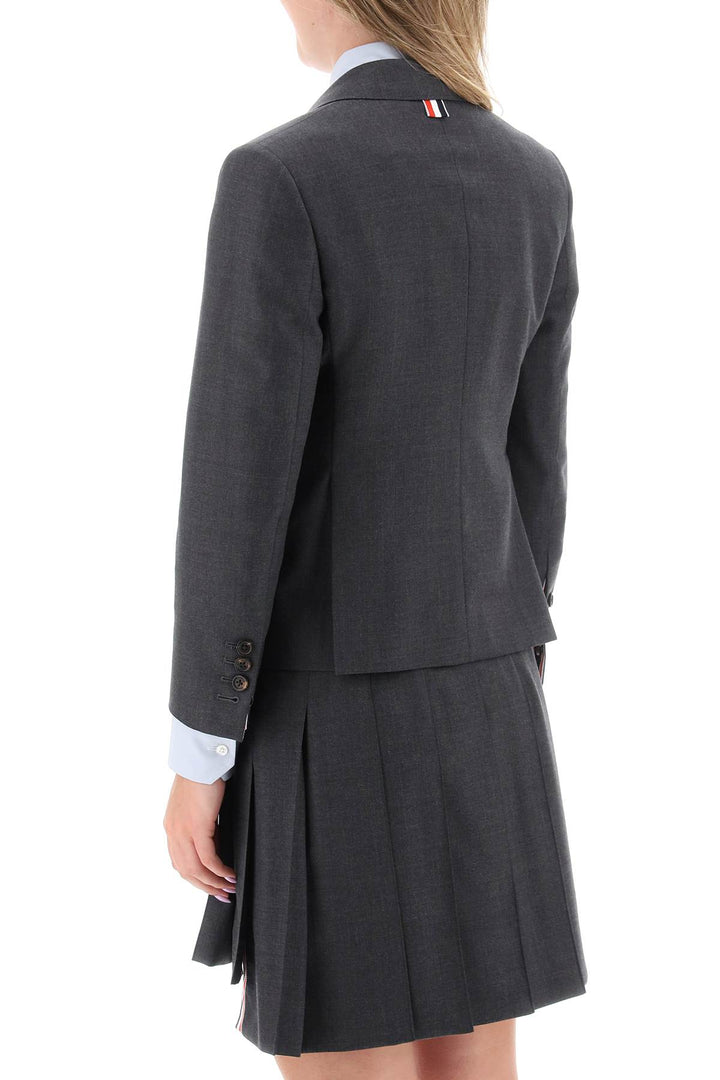 Single Breasted Cropped Jacket In 120's Wool - Thom Browne - Women