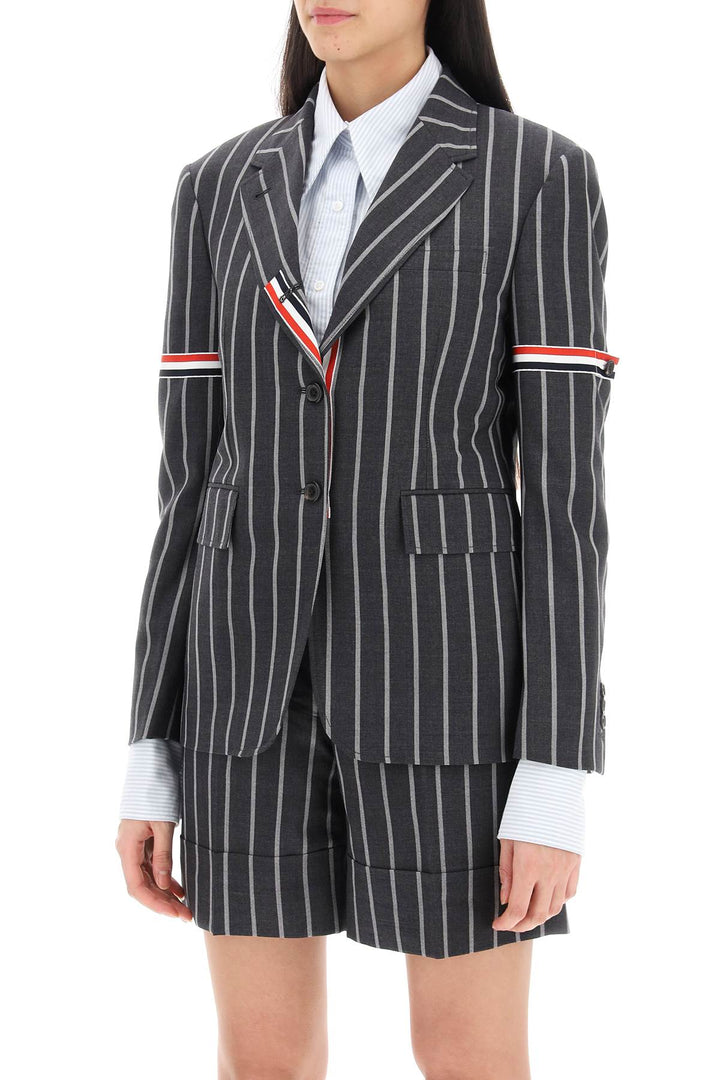 Striped Single Breasted Jacket - Thom Browne - Women