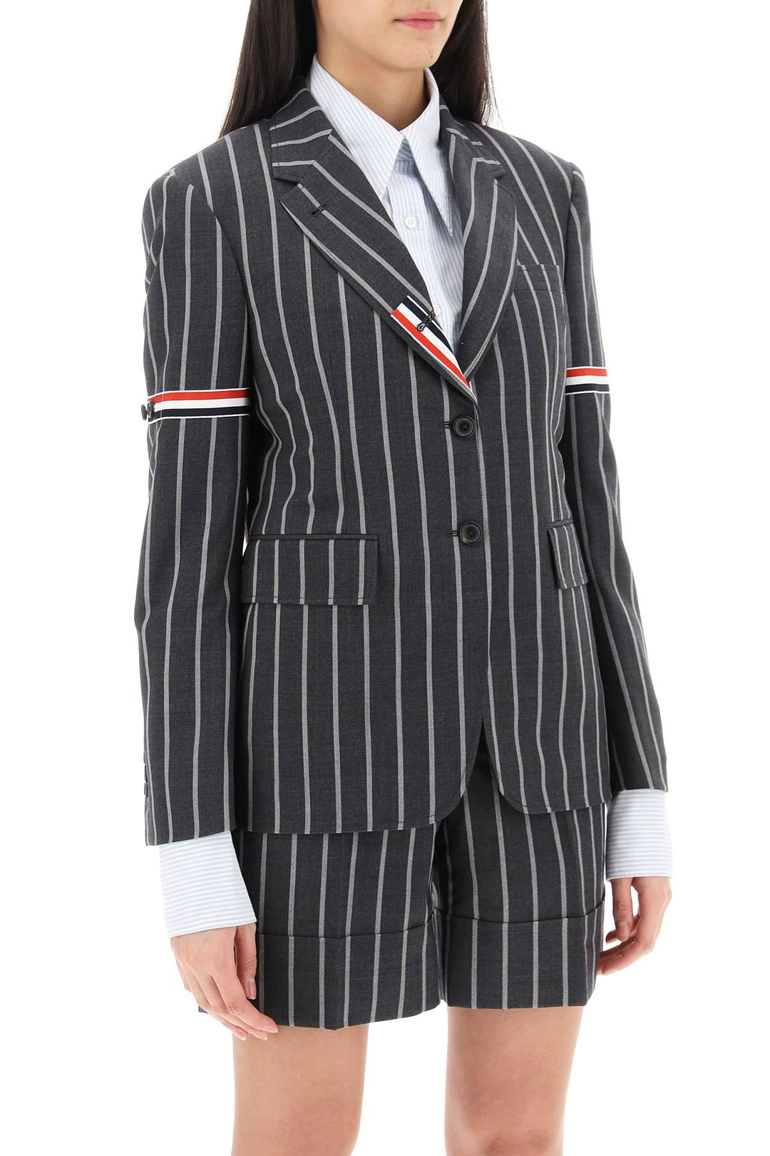 Striped Single Breasted Jacket - Thom Browne - Women