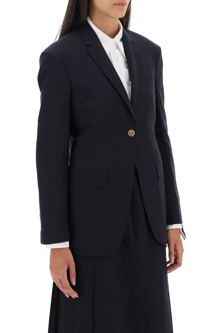 4 Bar Single Breasted Blazer In Light Wool - Thom Browne - Women