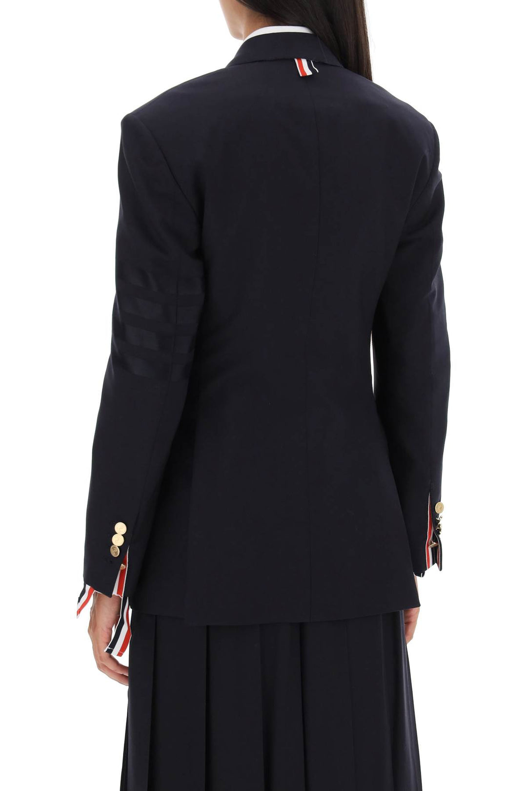 4 Bar Single Breasted Blazer In Light Wool - Thom Browne - Women