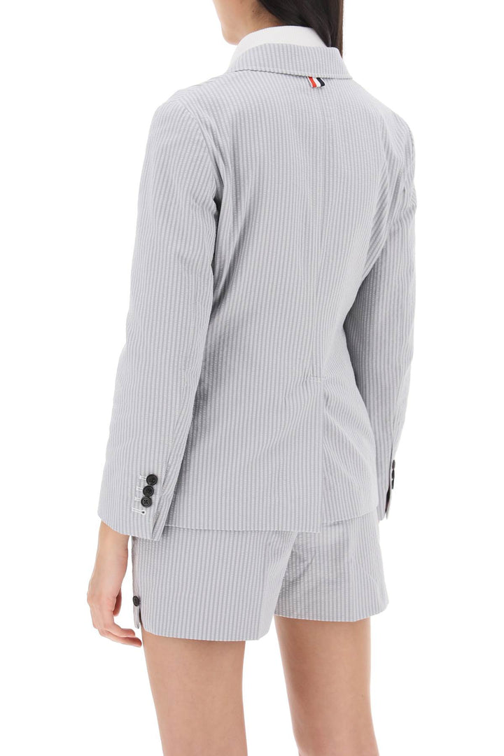 Seersucker Single Breasted Jacket - Thom Browne - Women