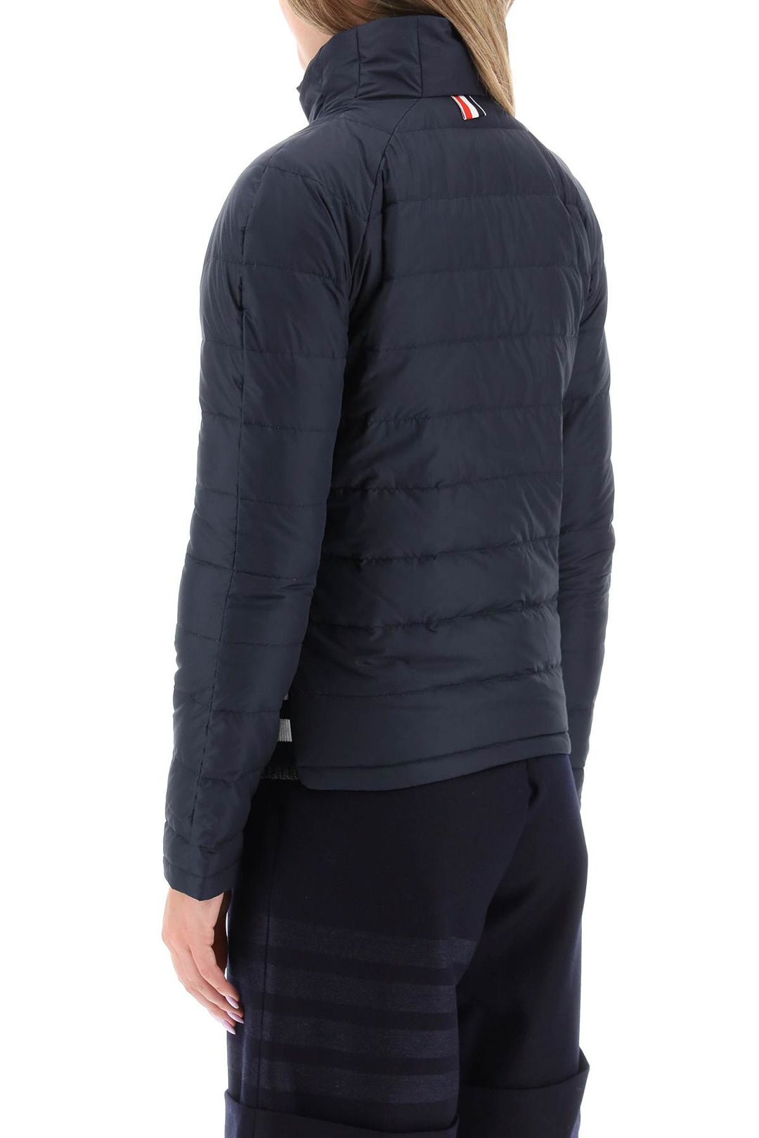 Quilted Puffer Jacket With 4 Bar Insert - Thom Browne - Women