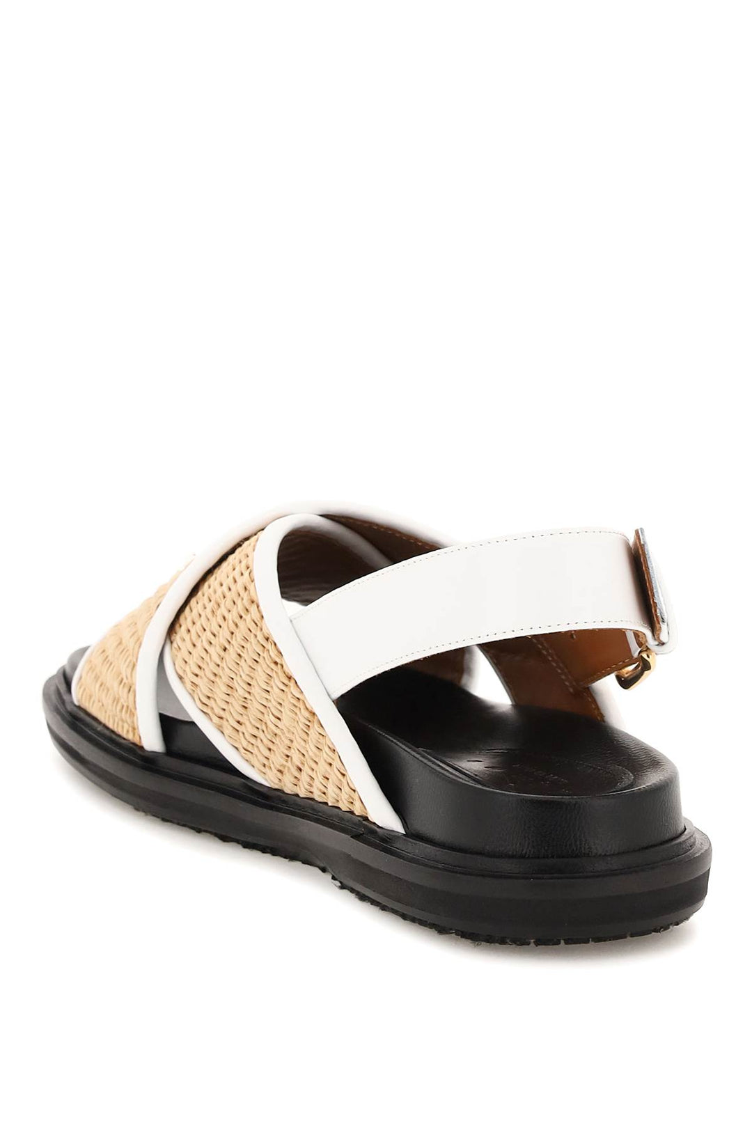 Leather And Raffia Fussbett Sandals - Marni - Women