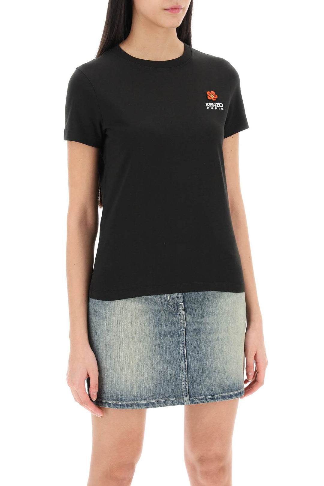 Crew Neck T Shirt With Embroidery - Kenzo - Women