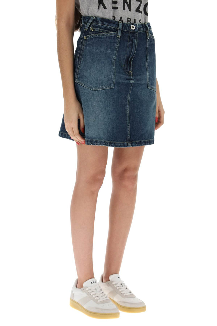 Flared Denim Skirt - Kenzo - Women