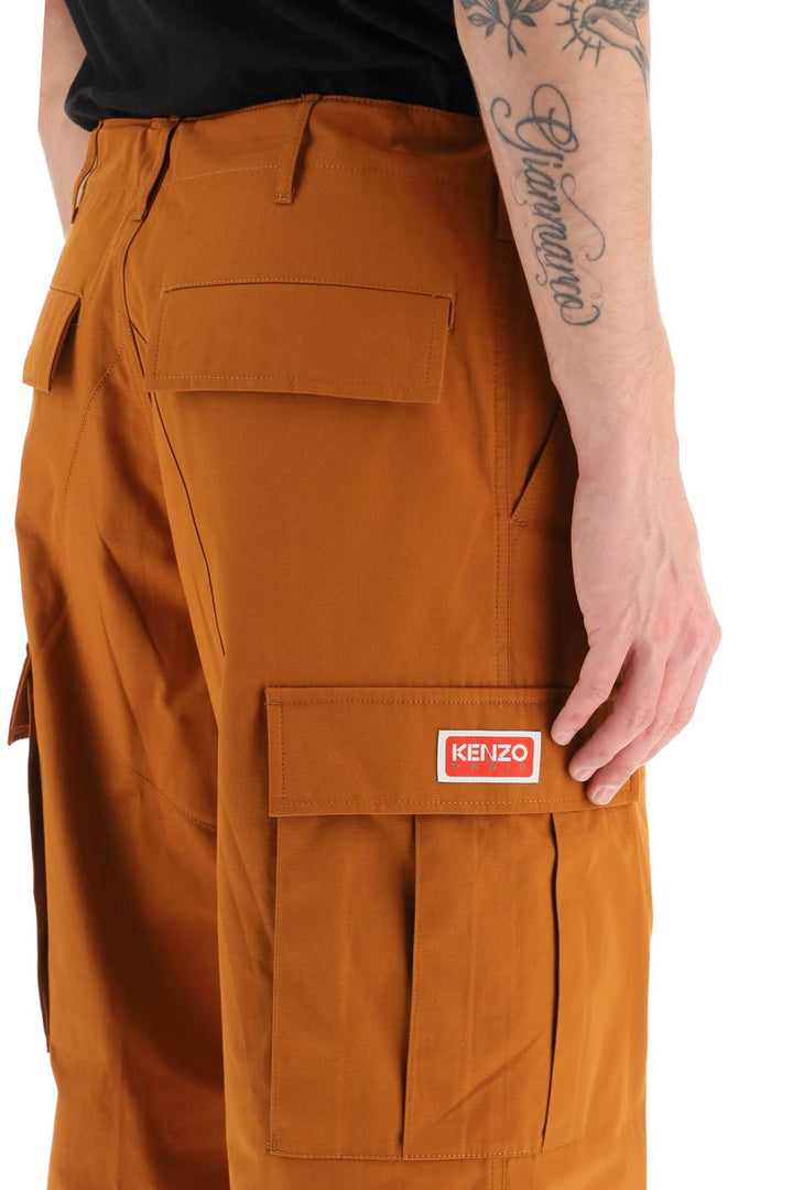 Cargo Pants Featuring 'Boke Flower' Button - Kenzo - Men