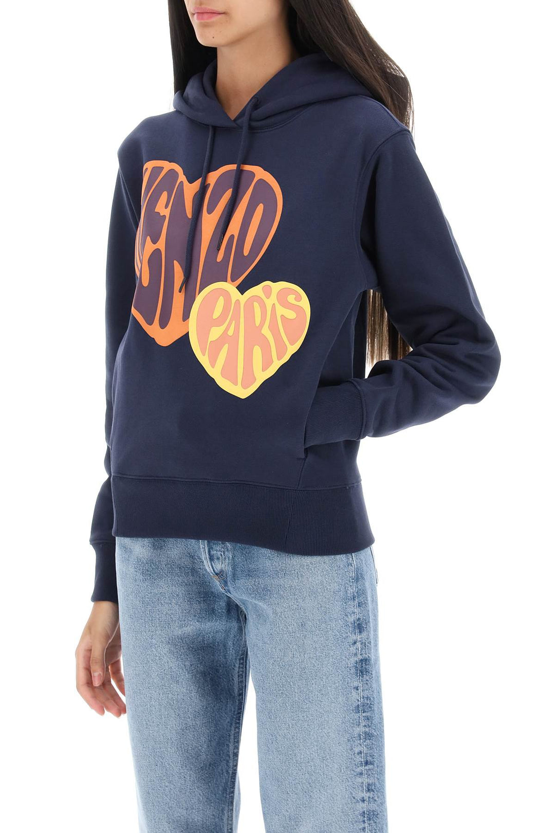 Heart Print Hoodie - Kenzo - Women