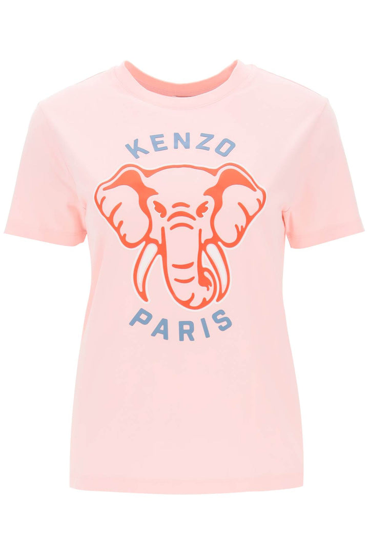 T Shirt With 'Elephant' Print - Kenzo - Women