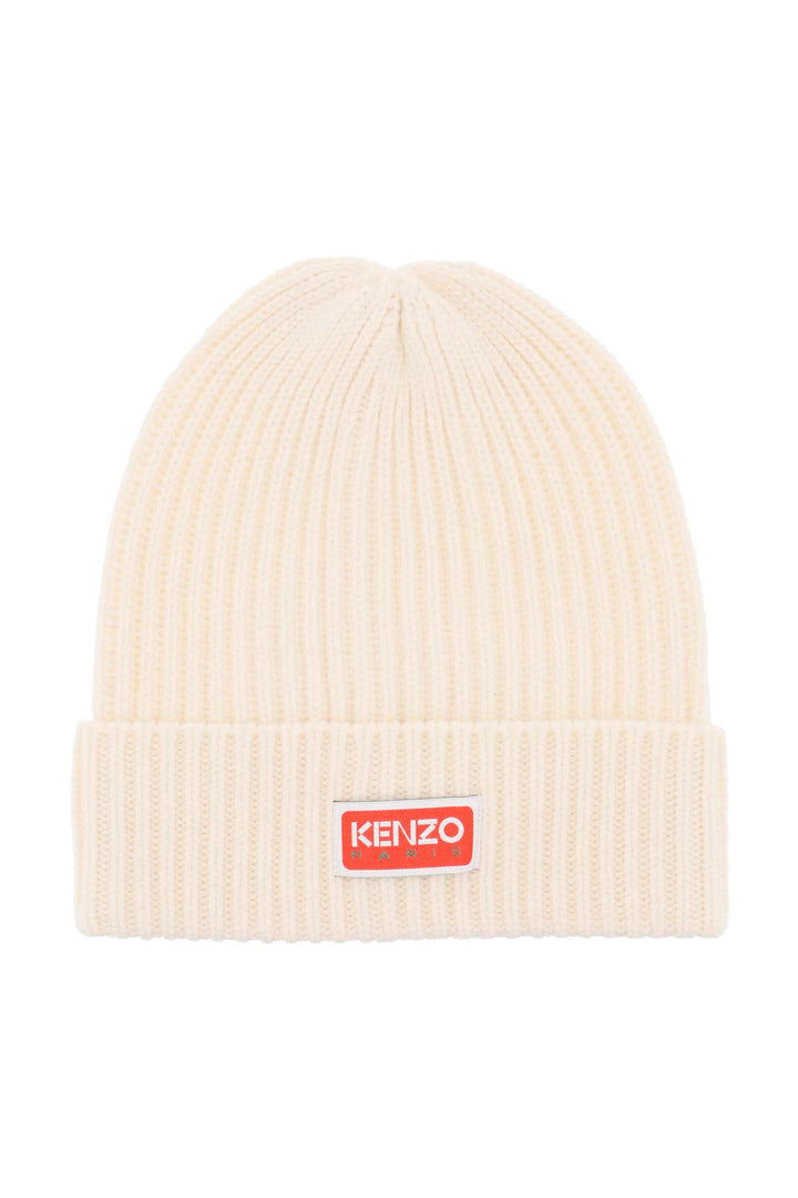 Ribbed Wool Beanie Hat - Kenzo - Men