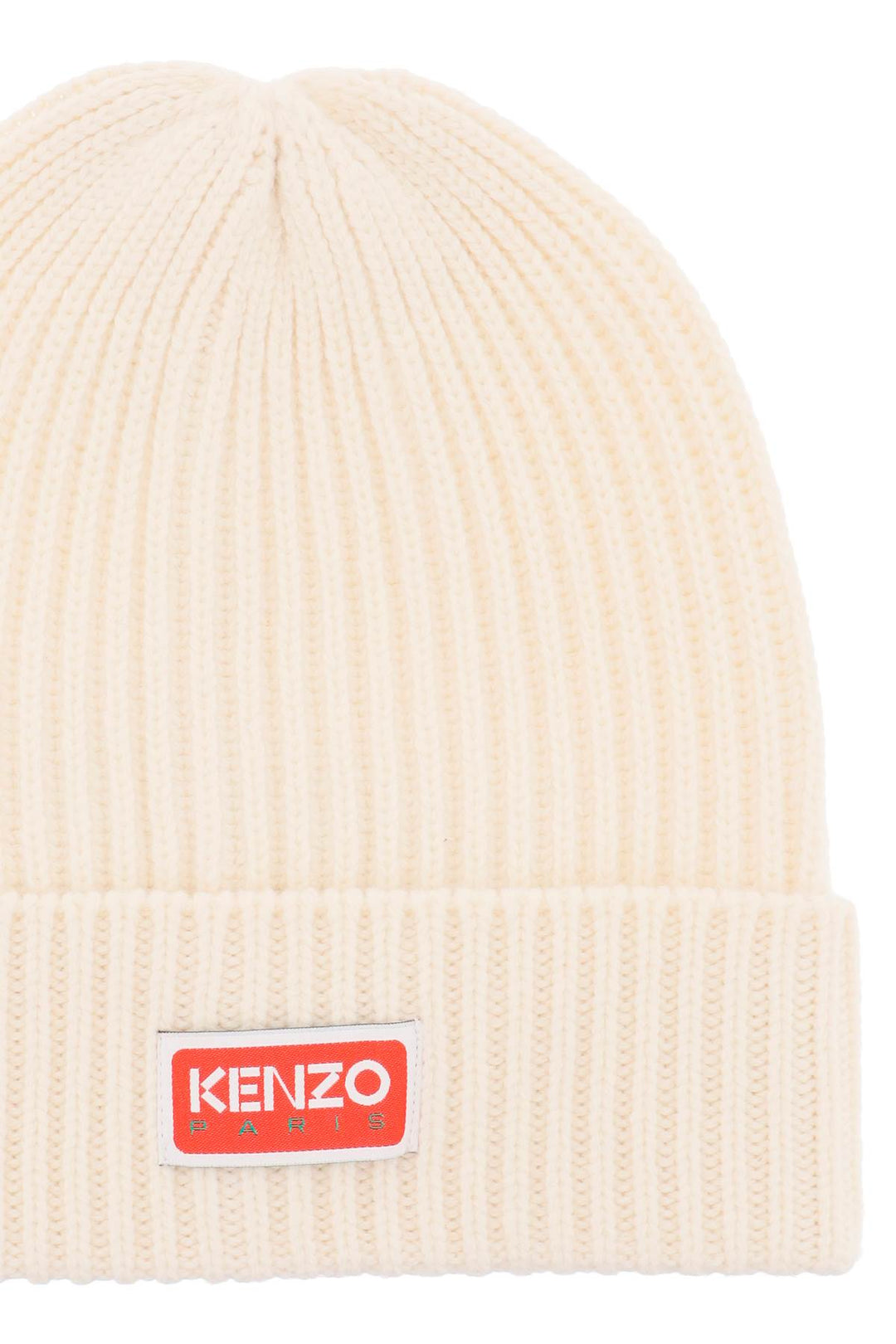 Ribbed Wool Beanie Hat - Kenzo - Men