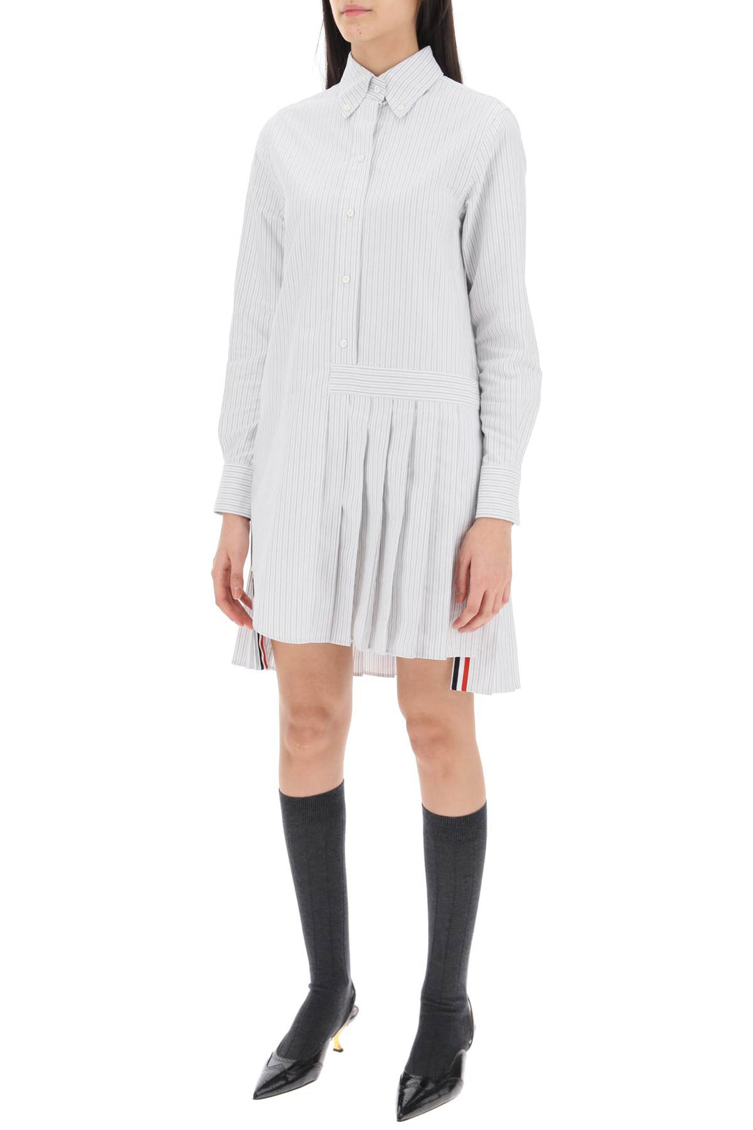 Striped Oxford Shirt Dress - Thom Browne - Women