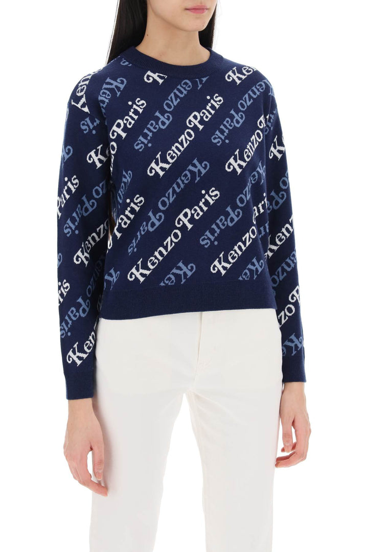 Sweater With Logo Pattern - Kenzo - Women