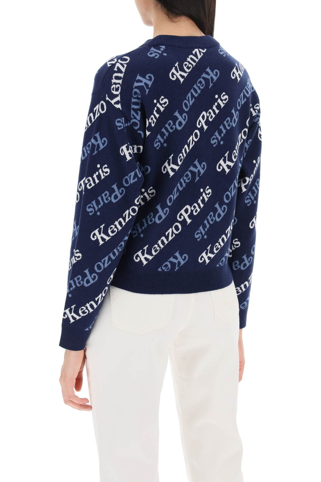 Sweater With Logo Pattern - Kenzo - Women