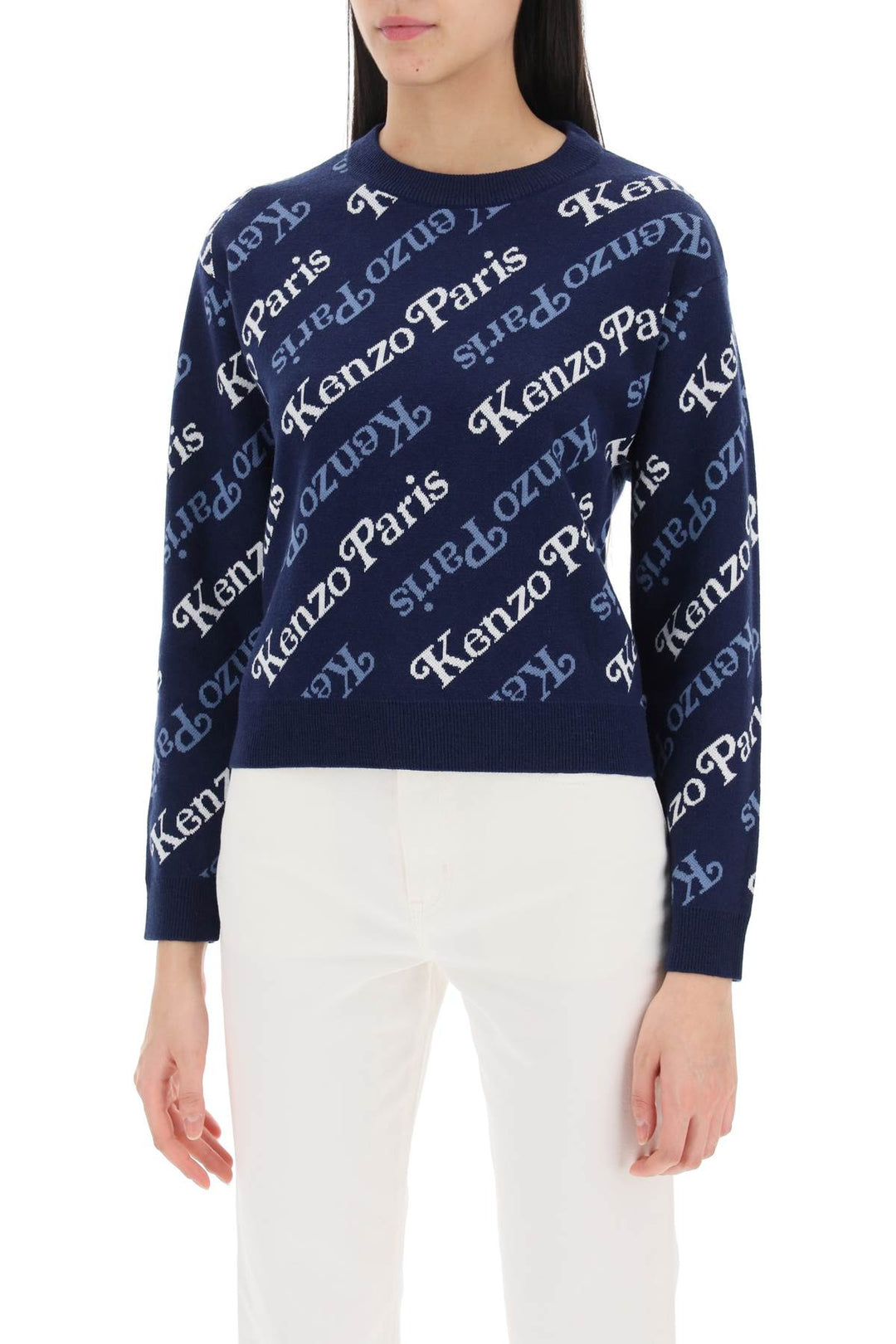 Sweater With Logo Pattern - Kenzo - Women