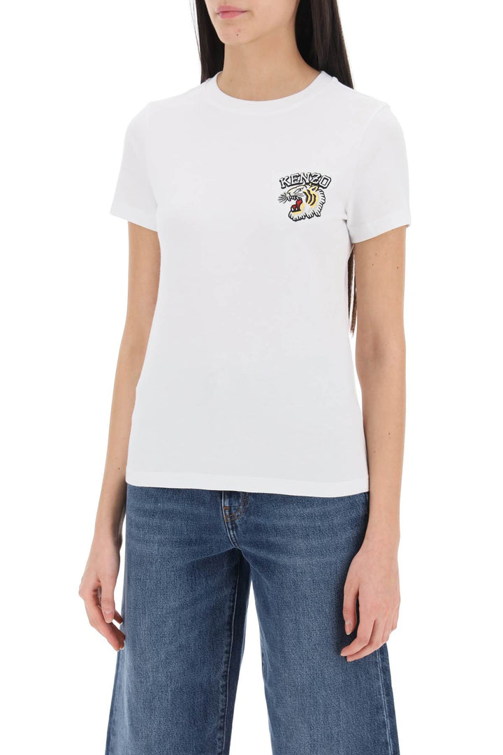 Crew Neck T Shirt With Embroidery - Kenzo - Women