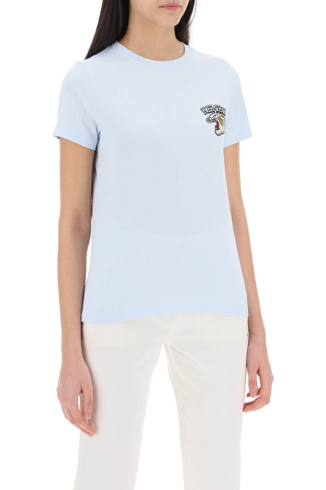 Crew Neck T Shirt With Embroidery - Kenzo - Women