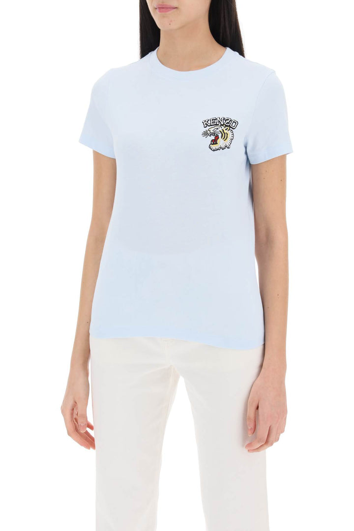 Crew Neck T Shirt With Embroidery - Kenzo - Women