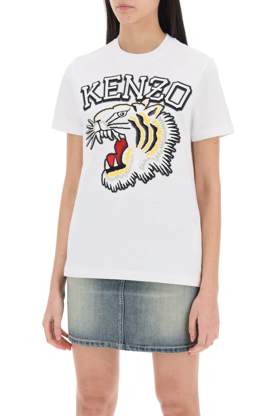 Tiger Varsity Crew Neck T Shirt - Kenzo - Women