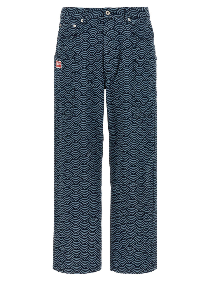 Seigaiha Jeans Blue