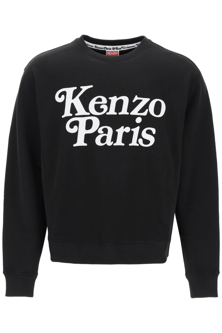 Felpa Girocollo Con Logo Floccato - Kenzo - Men