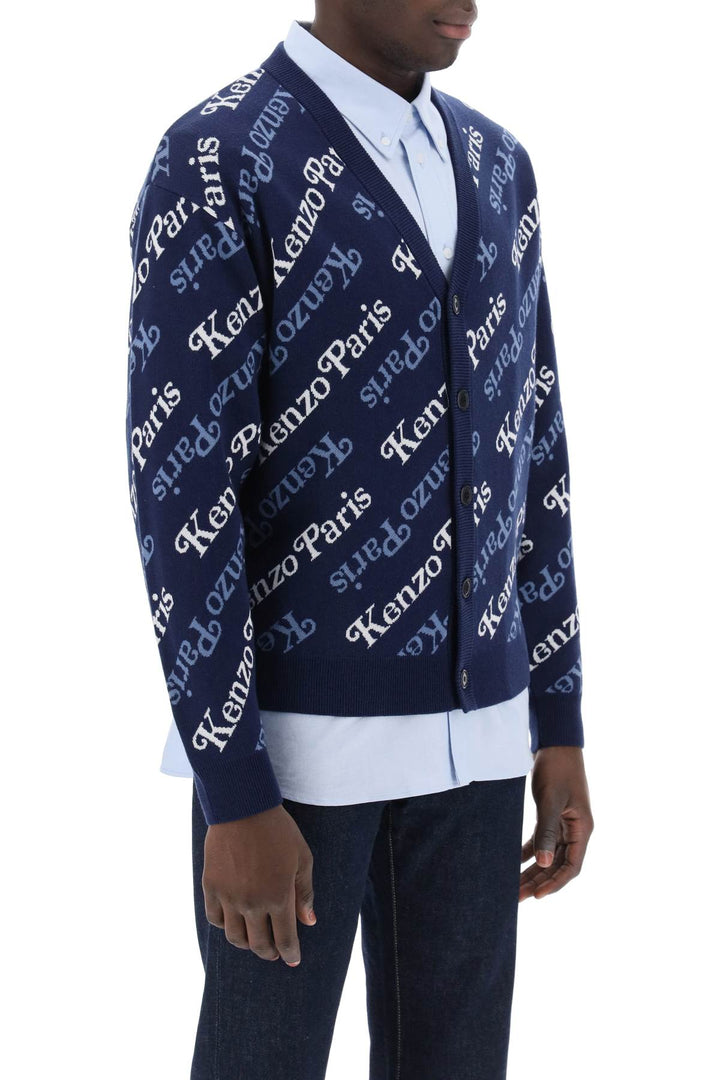 Cardigan With Logo Pattern - Kenzo - Women