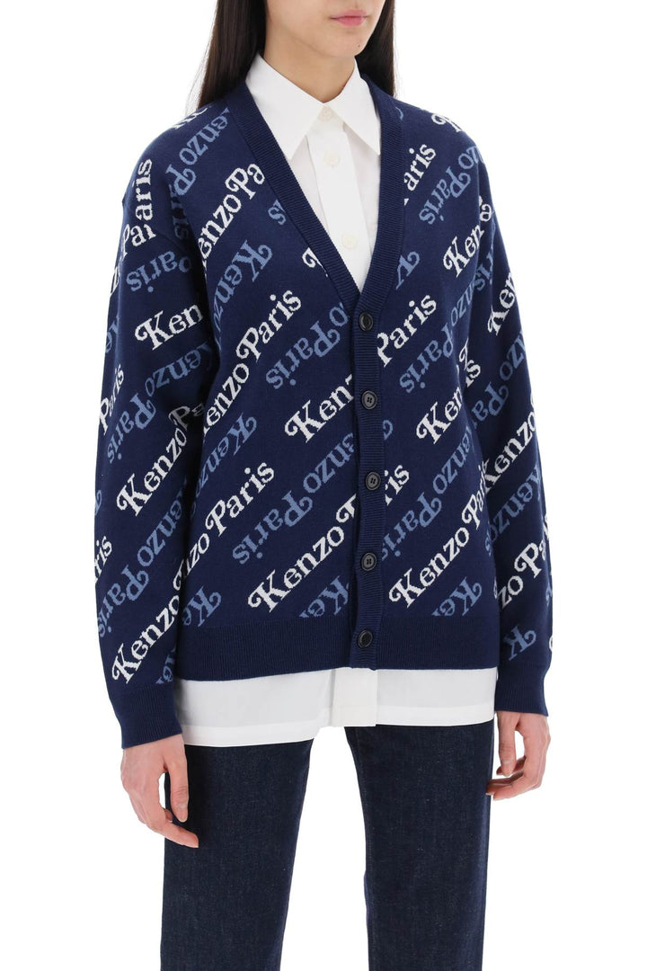 Cardigan With Logo Pattern - Kenzo - Women