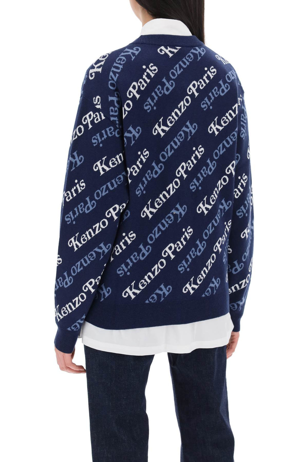 Cardigan With Logo Pattern - Kenzo - Women