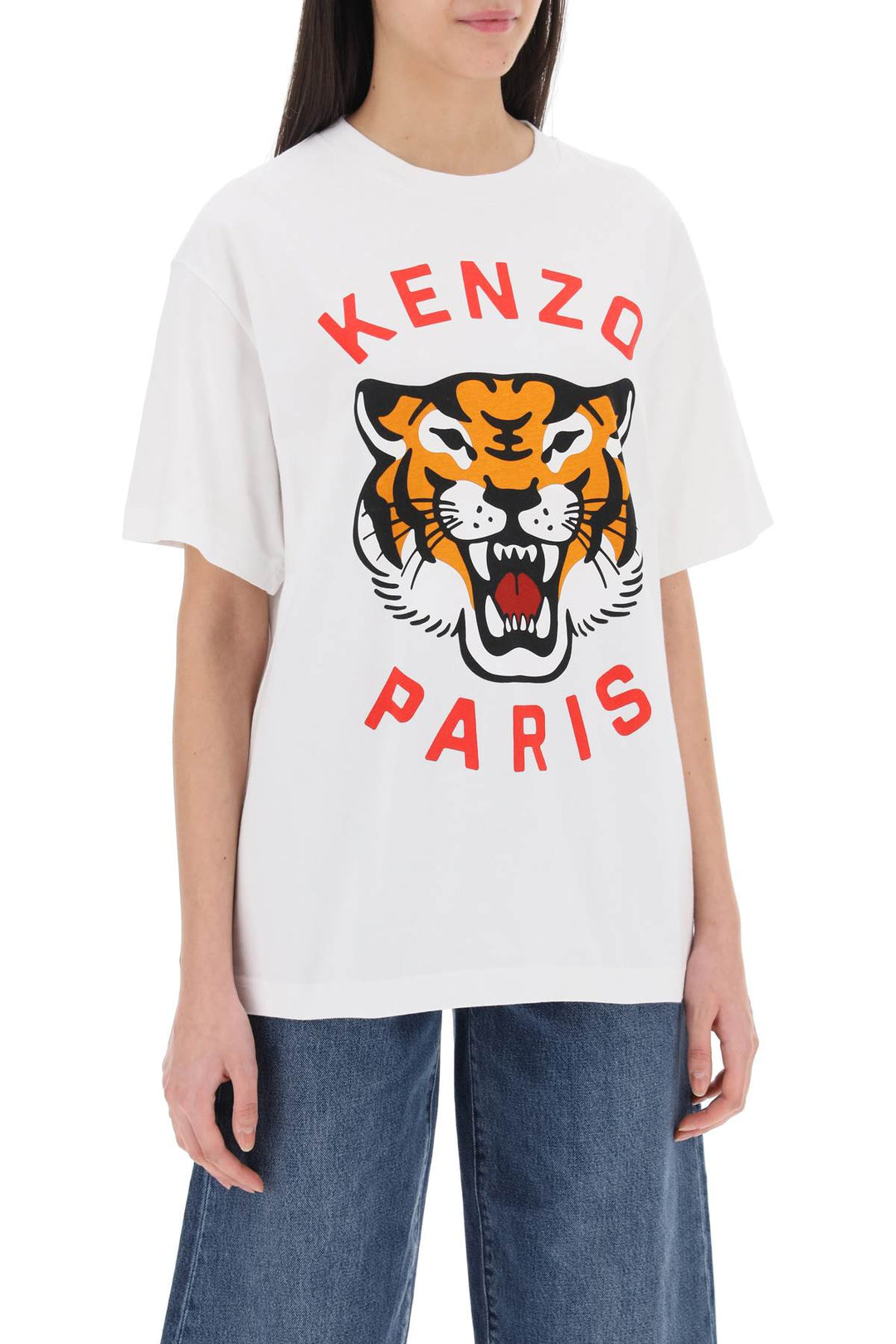 Lucky Tiger Crew Neck T Shirt - Kenzo - Women