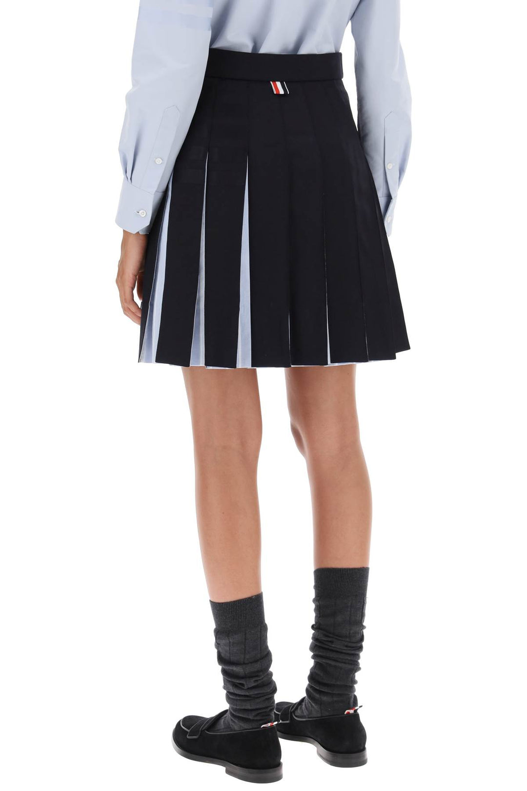 4 Bar Pleated Mini Skirt - Thom Browne - Women