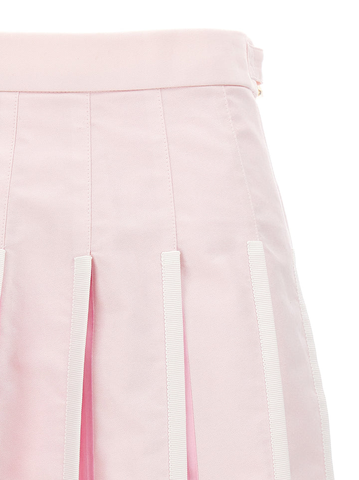 Pleated Oxford Skirt Skirts Pink