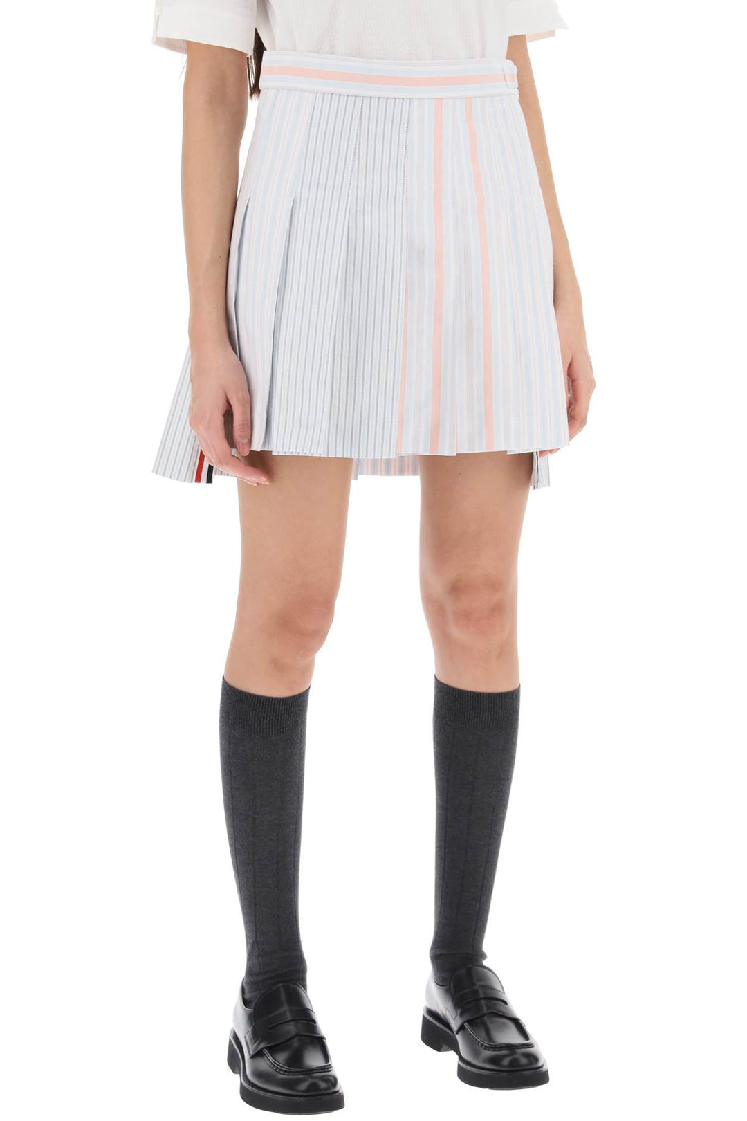 Funmix Striped Oxford Mini Skirt - Thom Browne - Women