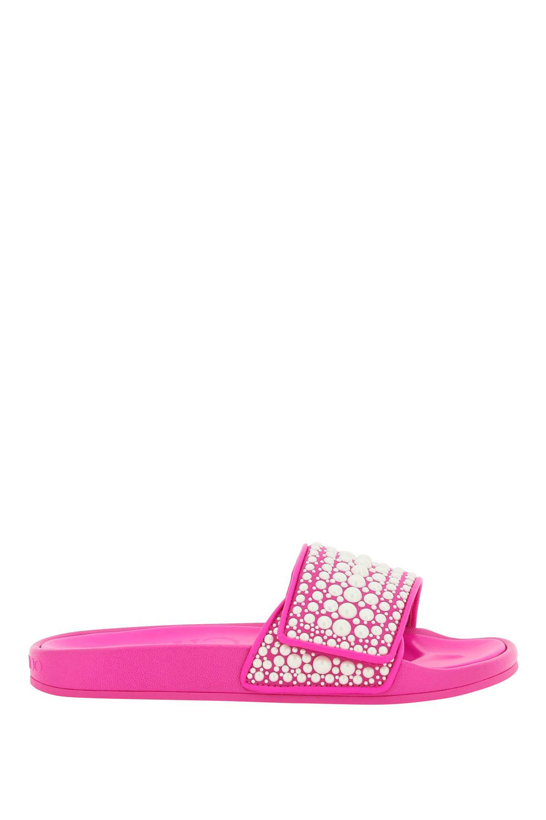 Rubber Slides With Pearls - Jimmy Choo - Women