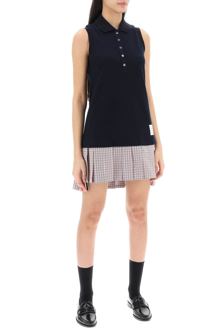 Mini Abito Stile Polo Con Fondo Plissettato - Thom Browne - Women