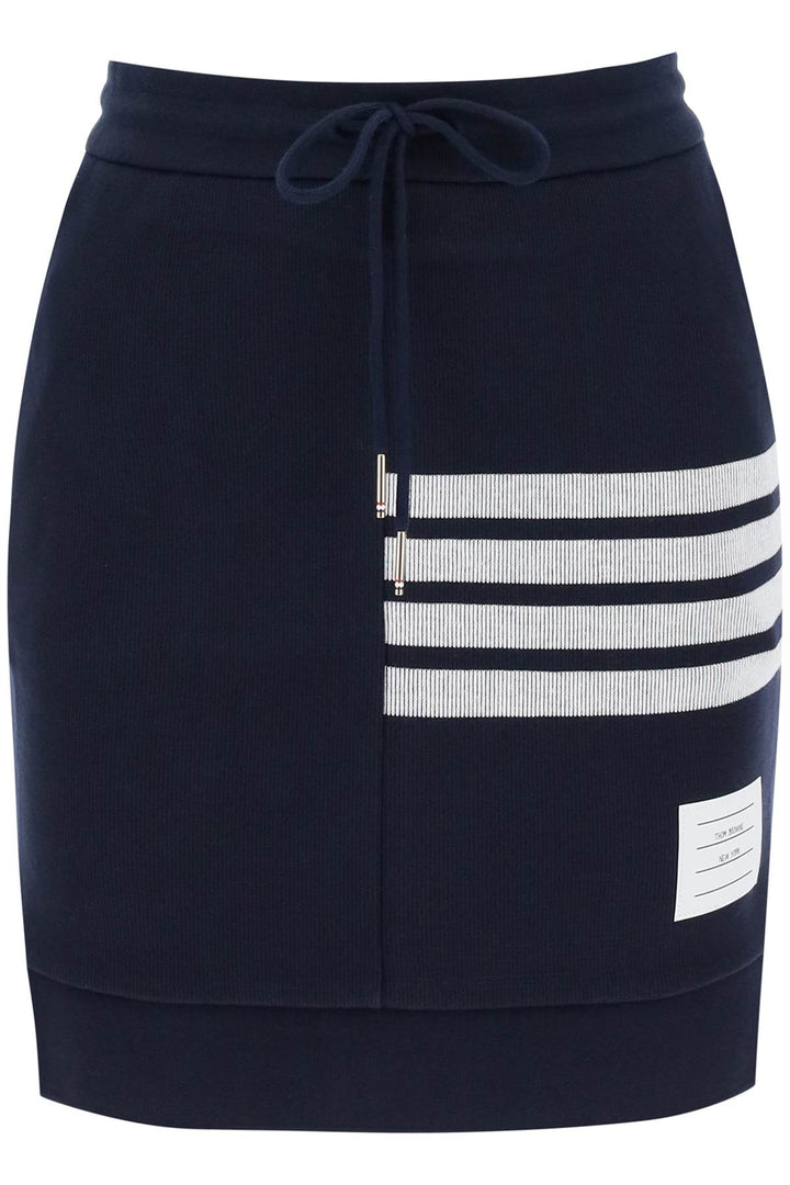 Knitted Mini Skirt With 4 Bar Motif - Thom Browne - Women