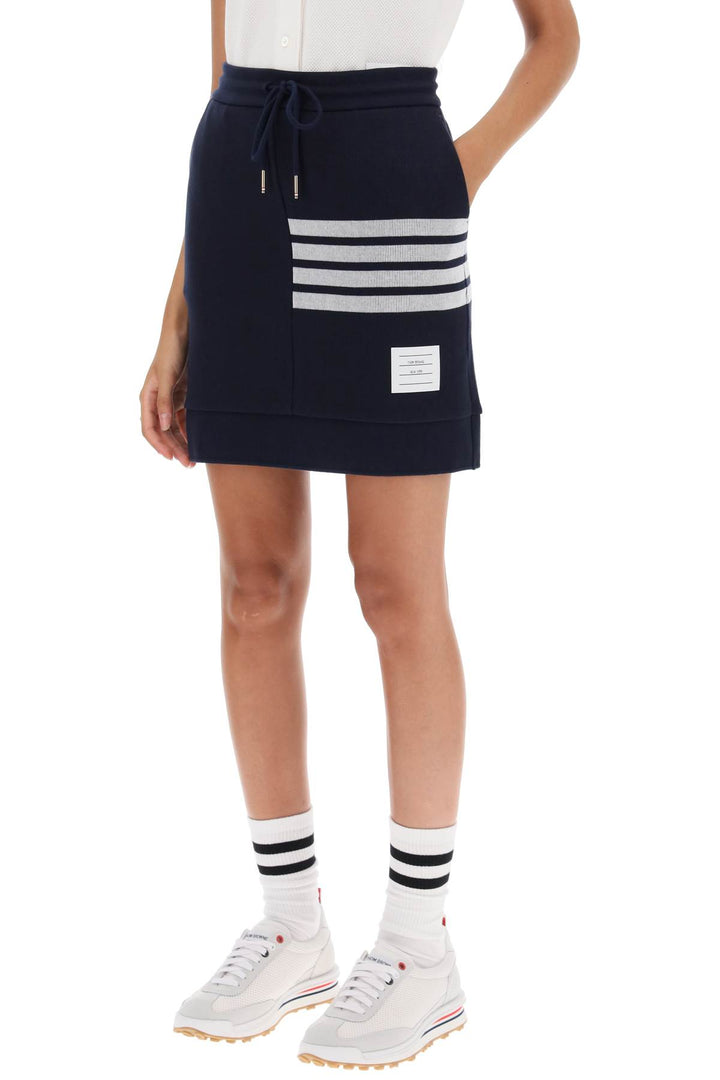 Knitted Mini Skirt With 4 Bar Motif - Thom Browne - Women