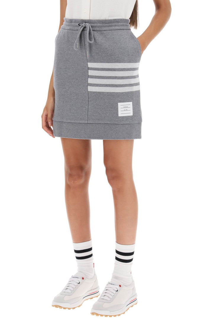 Knitted Mini Skirt With 4 Bar Motif - Thom Browne - Women