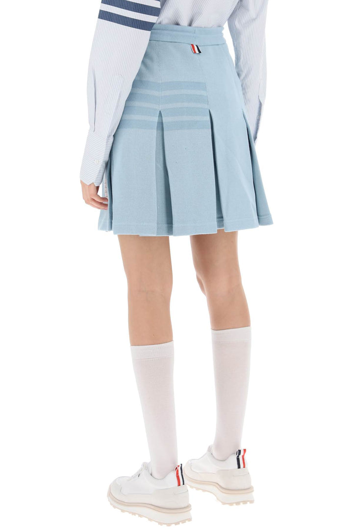 Knitted 4 Bar Pleated Skirt - Thom Browne - Women